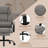 Vinsetto High Back Vibration Massage Office Chair with 6 PoinRemote