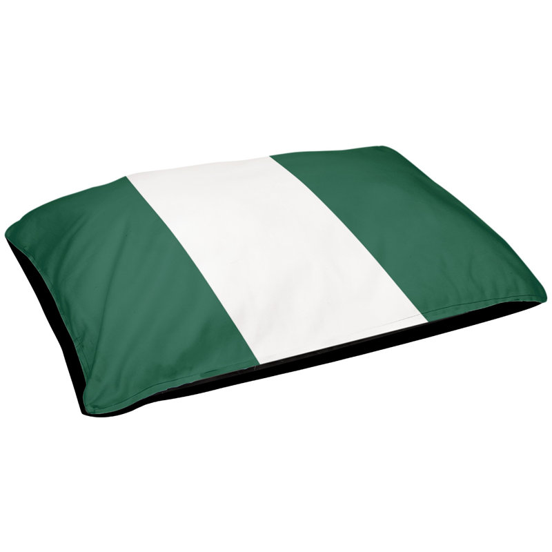 Coussin d'intérieur New York, Petit (l 28 po x P 18 po x H 6 po), Blanc / rouge
