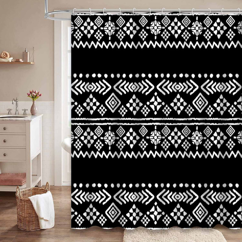 Rideau de douche Tribal Art Tribal, L 72 po x l 72 po