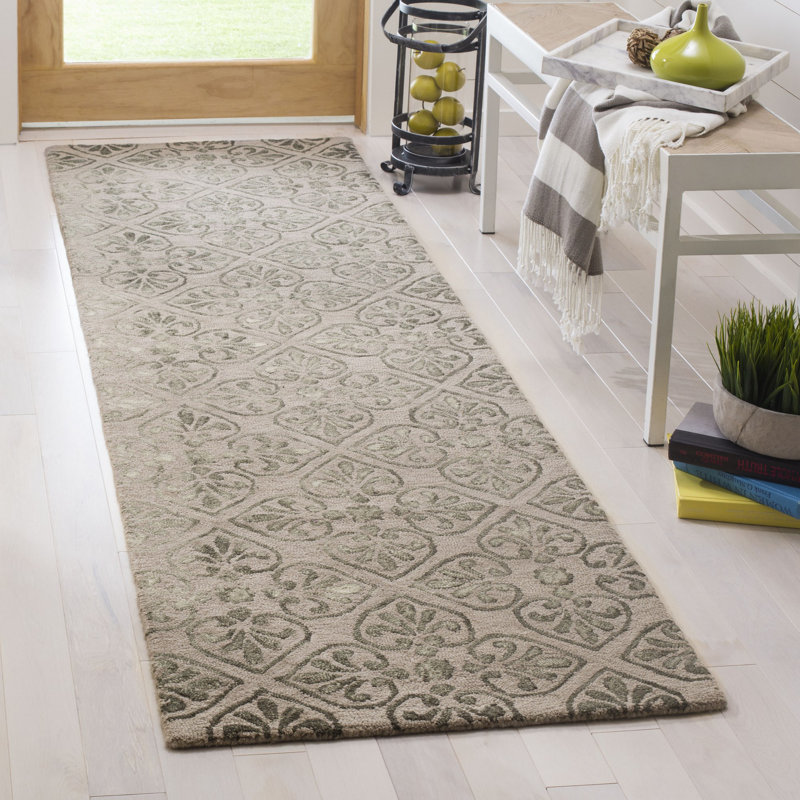 Oakton Hand Tufted Wool Floral Rug, Runner 2'3" x 8'