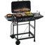 Barbecue à gaz 42000 avec 1 brûleur latéral, acier inoxydable, surface de cuisson de 352 po², fonction de maintien au chaud, 4 brûleurs au propane, grilles émaillées, mobile