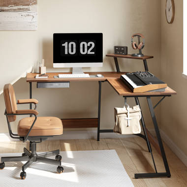 Transmit 55 Wall Mount Corner Wood Office Desk - Las Vegas