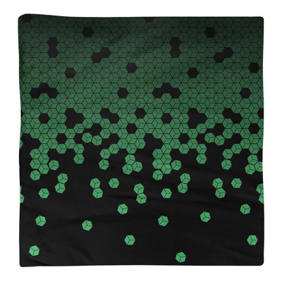 Serviette en coton à motif cube culbuté