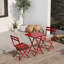 Ensemble bistro 3 pièces de table carrée pliable et chaises