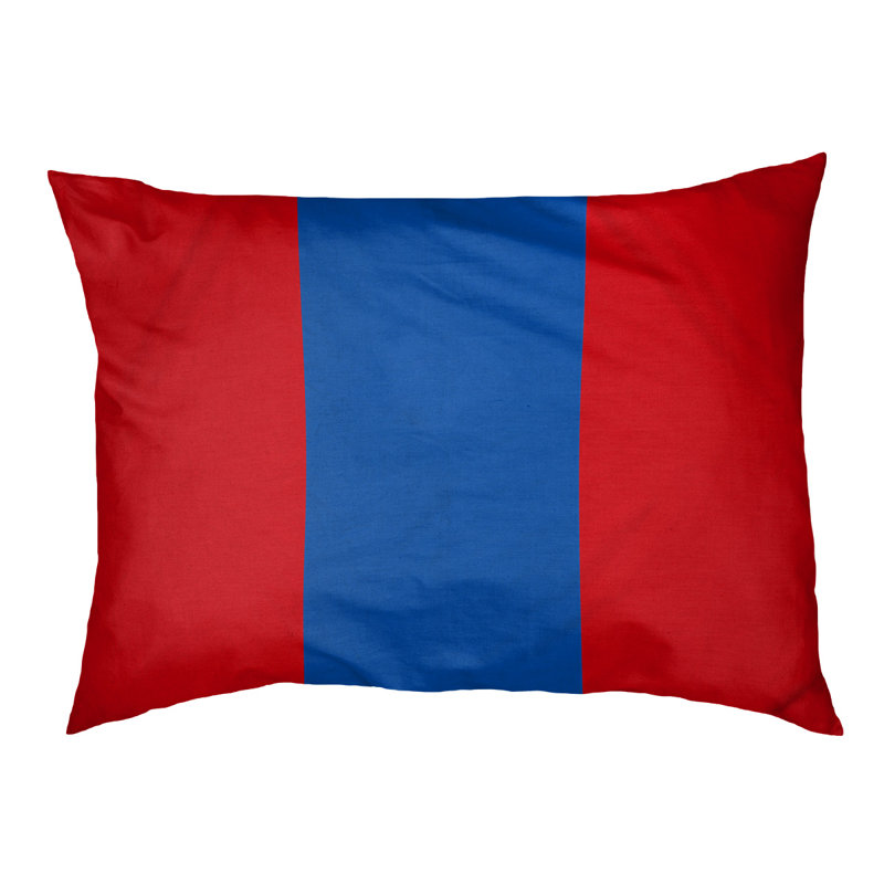 Oreiller Syracuse, Moyen (l 28 po x P 18 po x H 6 po), Rouge / bleu / rouge