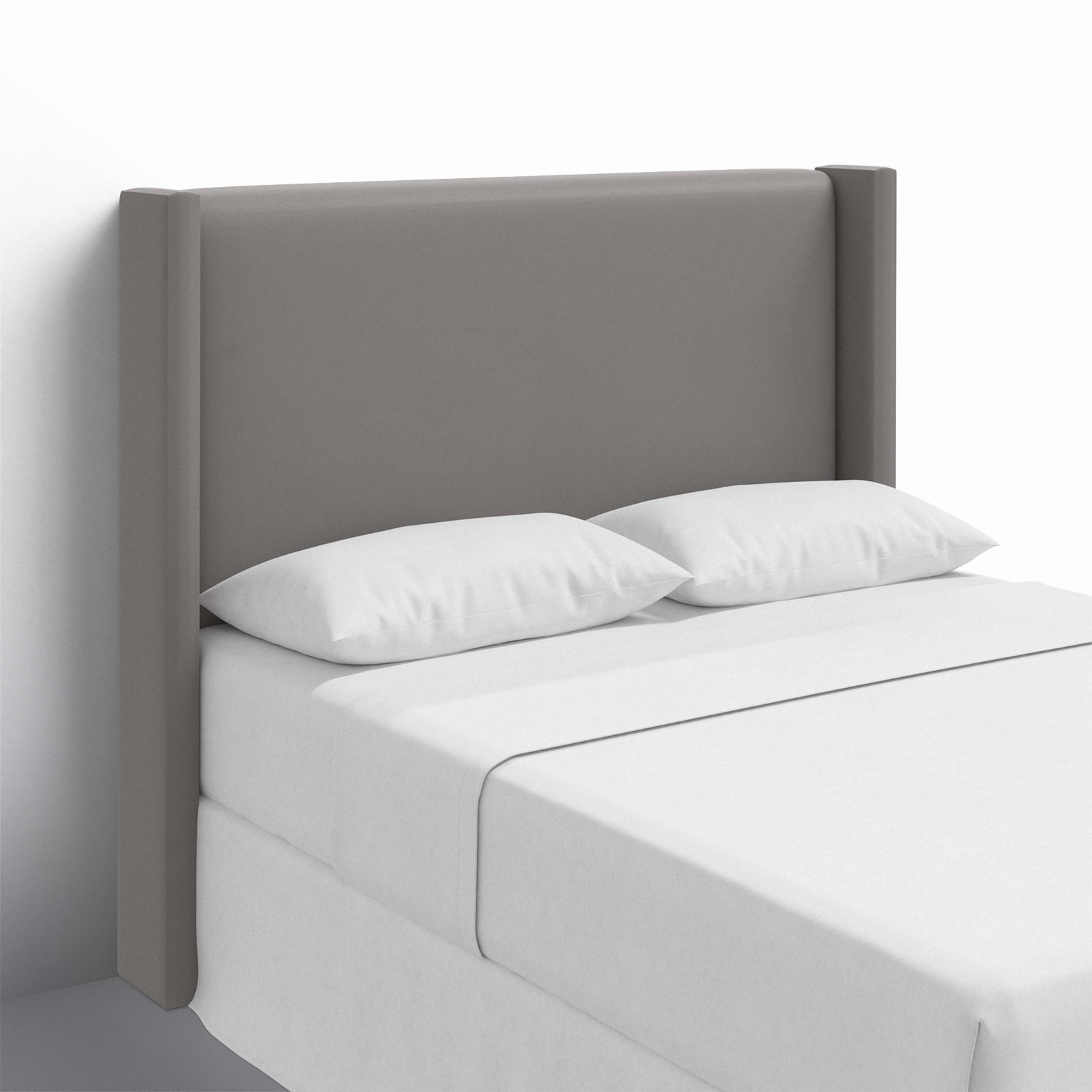Hanson Upholstered Headboard, King, Classic Otter Performance Velvet
