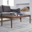 Table basse rectangulaire en bois massif noisette