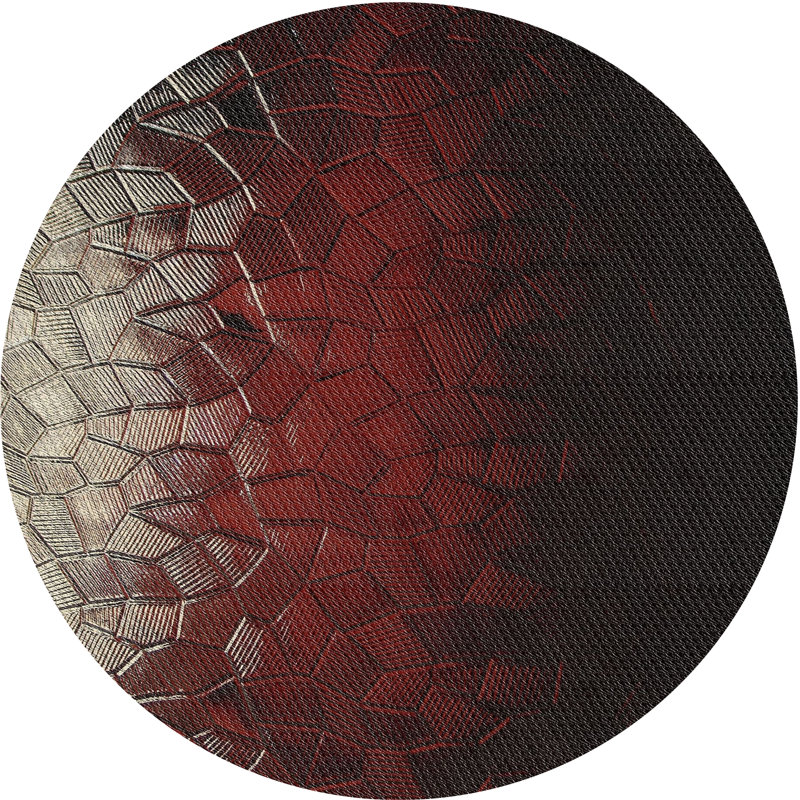 Geometric Indoor Rug, Round 6'