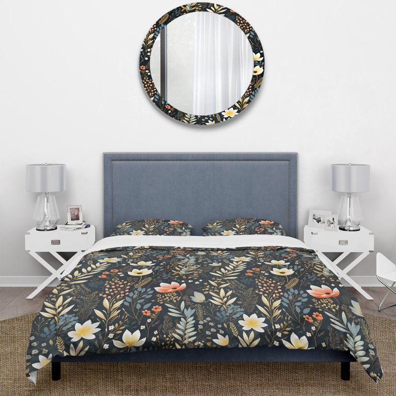 Ensemble de housse de couette Nature's Exquis Floral Collage IV - Floral, Housse de couette simple + 1 taie décorative stan