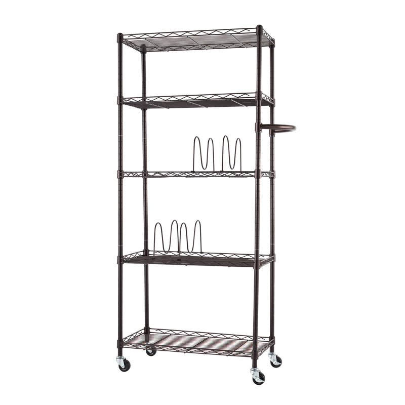 Organisateur de garde-manger NSF à 5 niveaux avec séparateurs et roues TRINITY BASics EcoStorage (l 24 po x P 12 po)