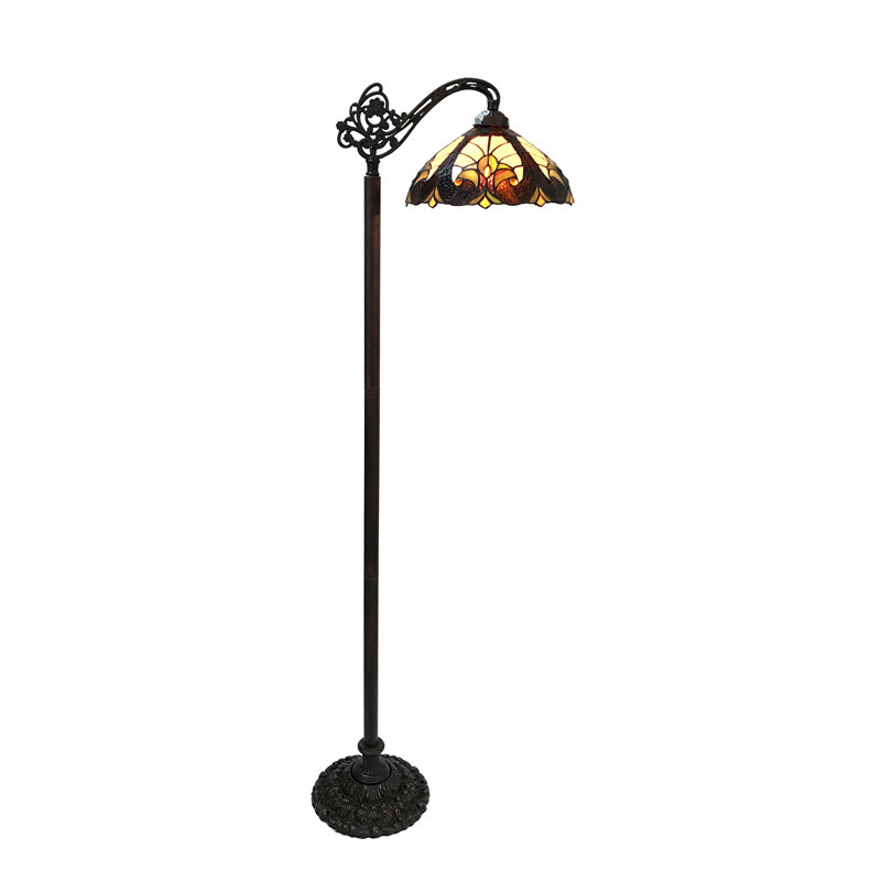 Lampe sur pied arquée 60 po Aldan, Ivoire