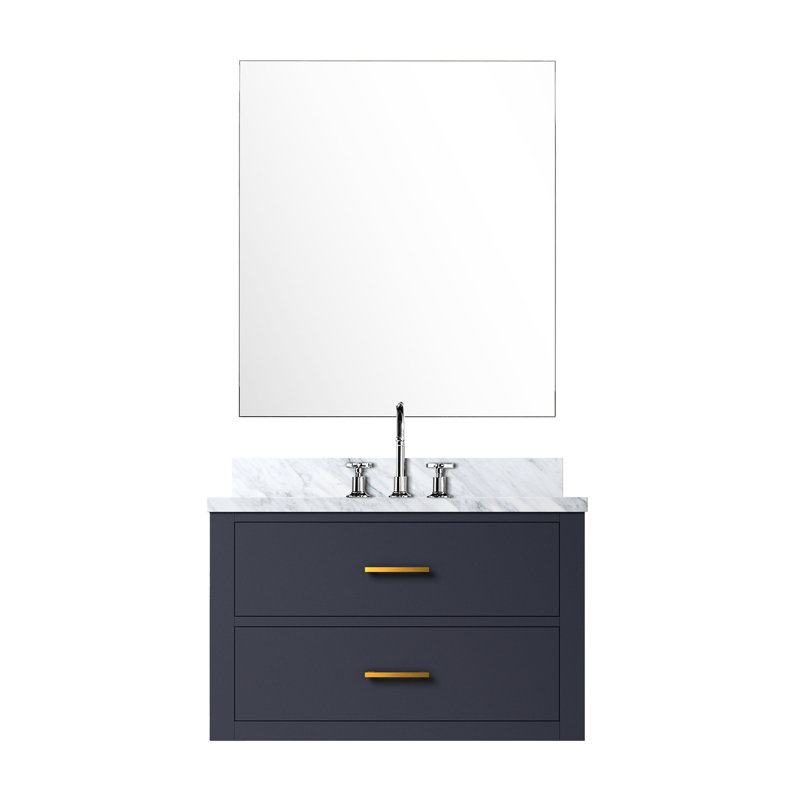 30 po L x P 22 po, meuble-lavabo, comptoir en marbre et 28 miroirs, salle de bain simple 30 po et 22 po avec comptoir, inclus