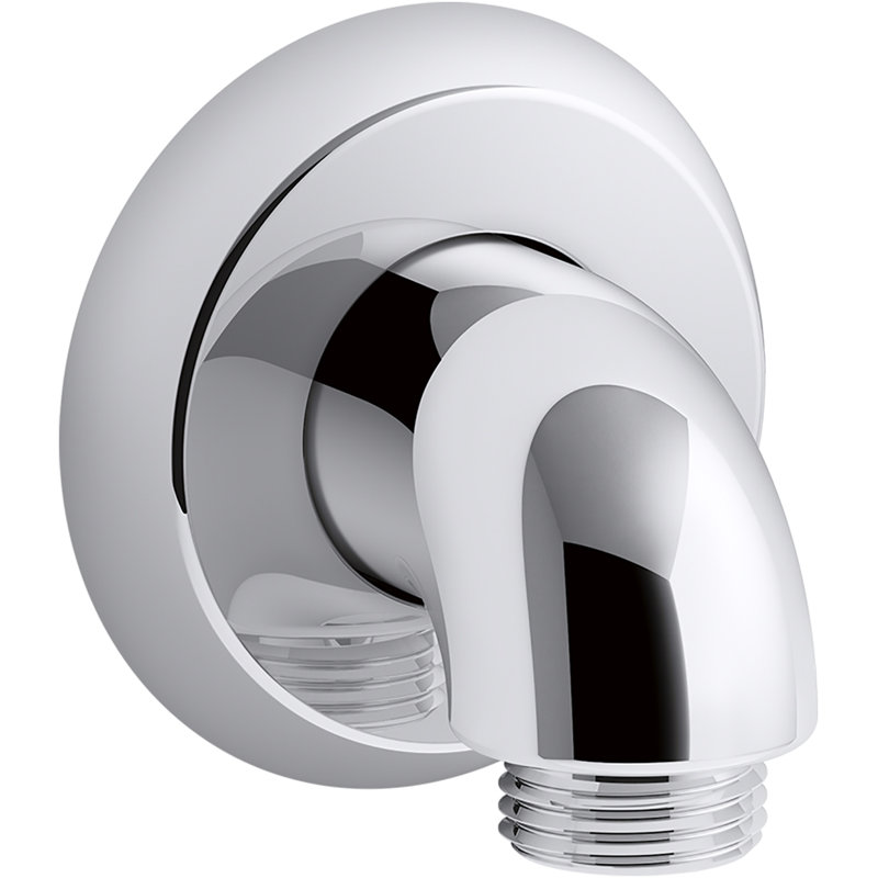 Fortéwall-Mount Supply Elbow with Check Valve, Polished Chrome