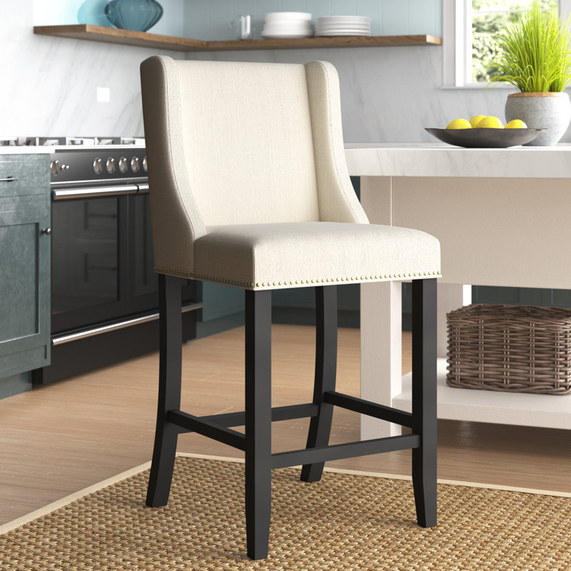 Tabouret de bar Modway Baron, Mélange de polyester beige, Tabouret de bar (siège d’une hauteur de 30,5 po), 1