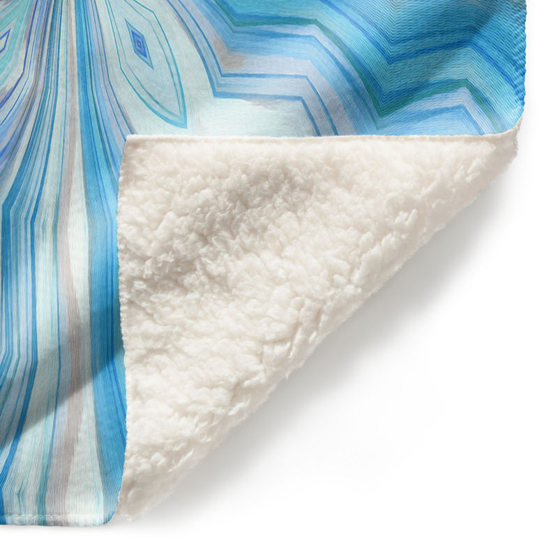  Couverture douce en sherpa, 51 po x 60 po, Bleu pâle