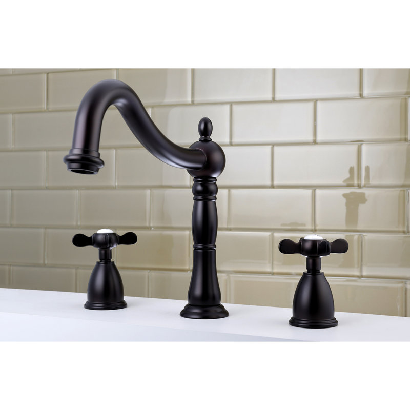 Kingston Brass Essex Two-Handle 3-Hole Deck Mount Roman Tub Faucet, Oil Rubbed Bronze