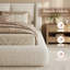 Structure de lit tapissier Cloud, lit rembourré en tissu doux avec tête de lit à oreilles de 5 po d'épaisseur, lit plateforme pour chambre à coucher moderne, assemblage facile et sans sommier-131655835-129165759