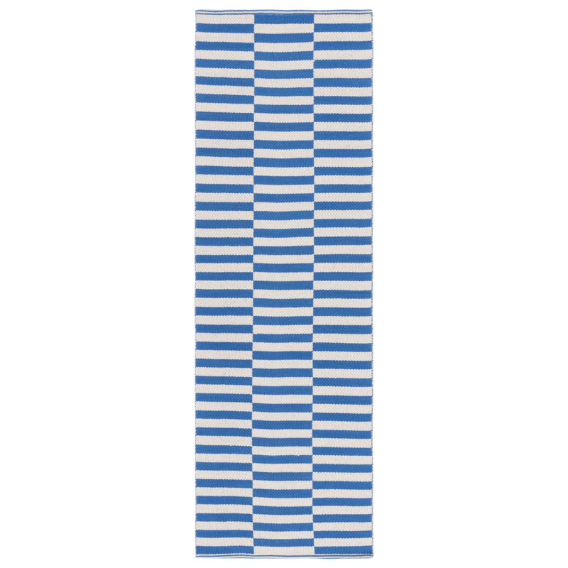 Haqeem Hand Woven Cotton Geometric Rug, Runner 2'3" x 7'