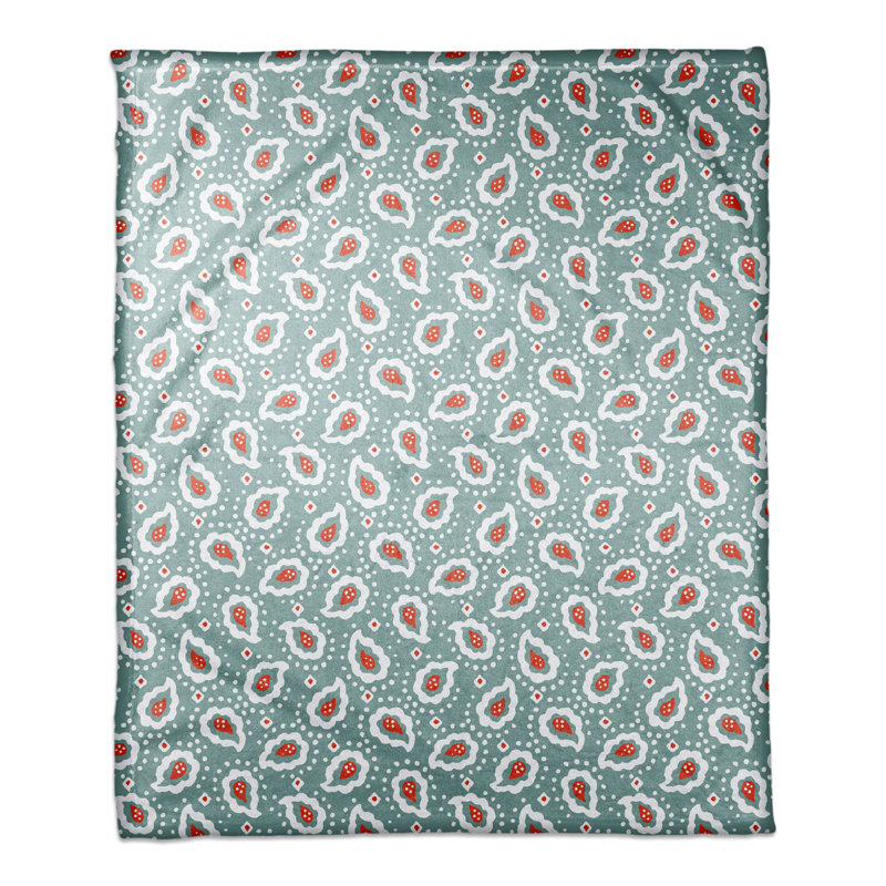 Hand Woven Throw Blanket, Blue/Red