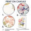 Rétro fleur d'hortensia rose et mauve - art mural hortensia-404055314-404055318