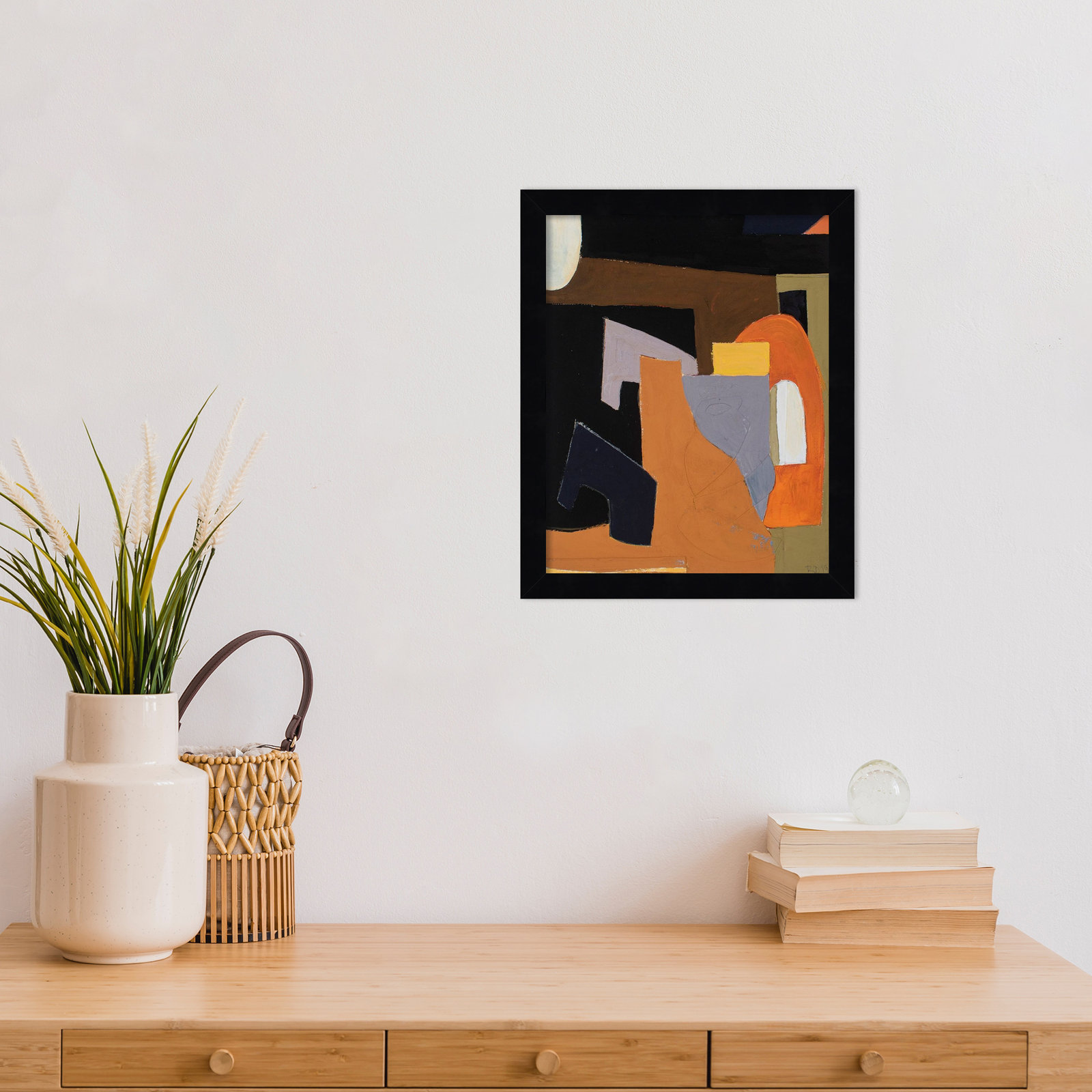 The Olive Press Room by Solano Wood Framed Wall Art Print, Black, 13" H x 11" W