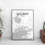 Galway City Map - No Frame Print-424255623