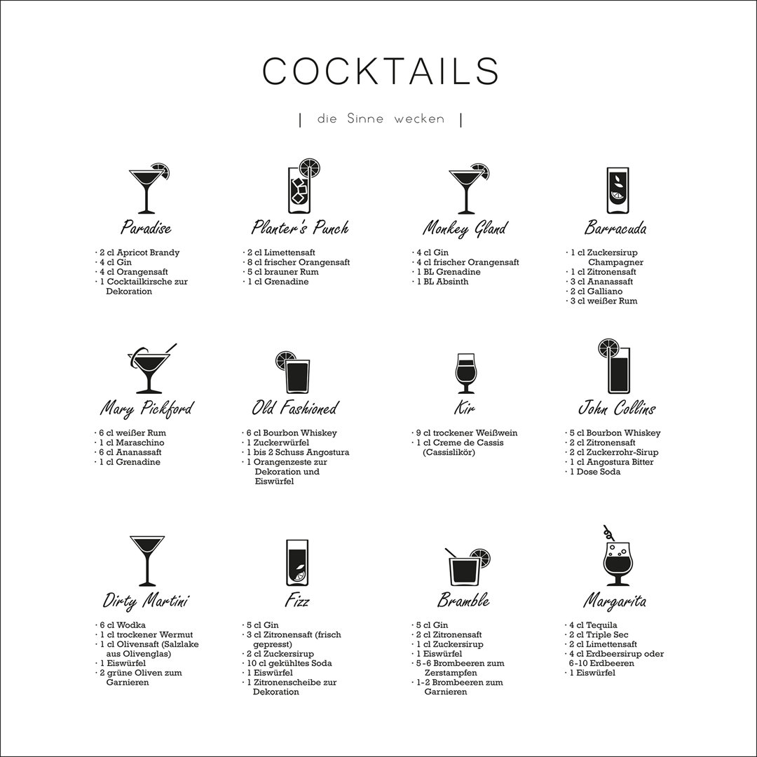 Different Cocktails GLA2248