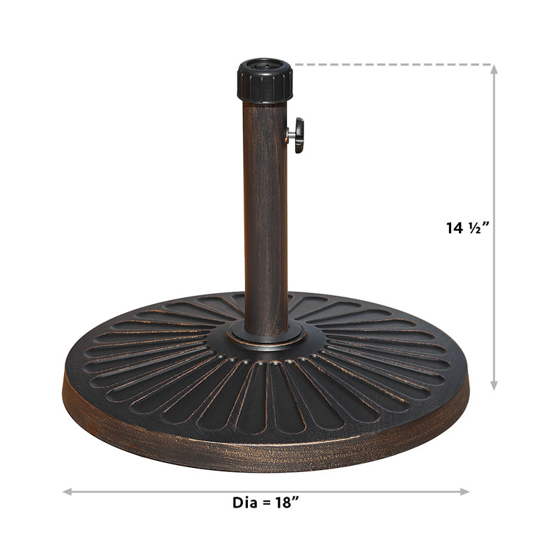 Base de parasol autoportante en résine