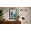 Blue Flow Minimalist - Framed Print-679386292-679386294