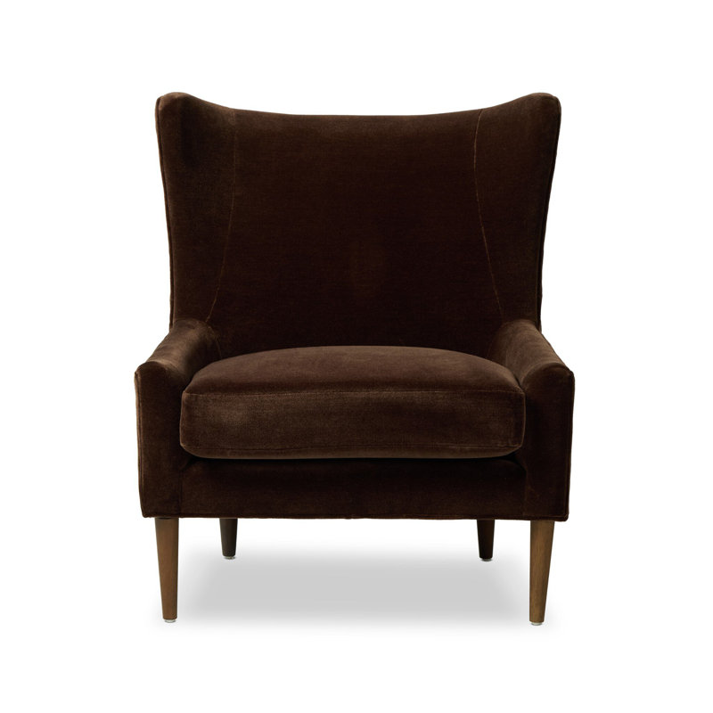 Marlow Wingback Chair, Toasted Parawood, Monte Chocolate