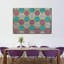 Motif géométrique hexagonal sur toile-432465147