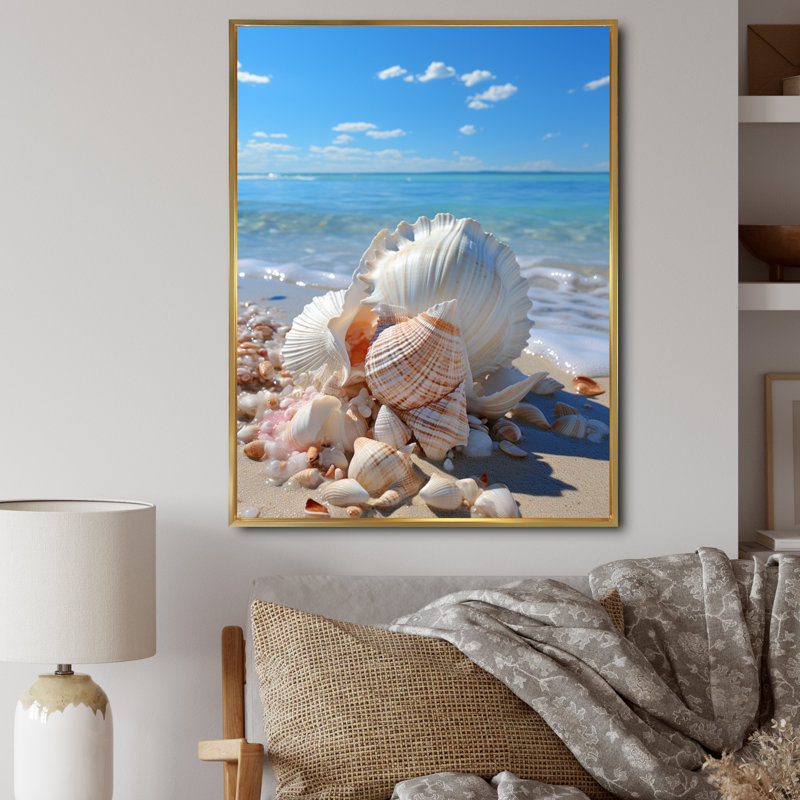 Gobin Florida Seaside Harmony I - impression, H 32 po x l 24 po x P 1 po, Cadre flottant doré