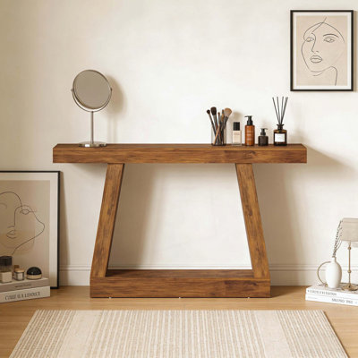 Table d'entrée à deux niveaux avec plateau épaissi