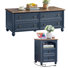 Ensemble de 2 tables basses et table de chevet Farmhouse, table basse 48 po en bois et table de chevet 18 po avec station de charge