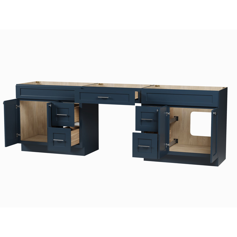 102 Double Bathroom Vanity Base Only, Blue