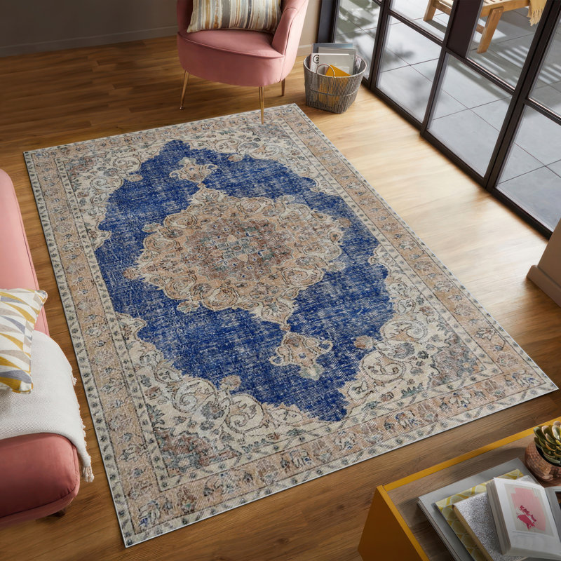 Soft Pile Printed Rug with Subtle Geometric Patterns for a Sophisticated Touch to Any Living Space or Bedroom