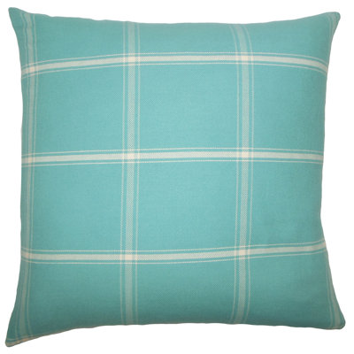 Housse de coussin en coton à motif écossais sabriyya