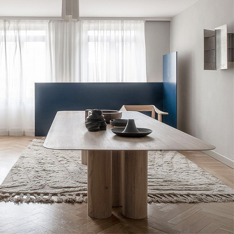Healthy solid wood dining table, 29.52"H x 86.61"L x 39.37"W