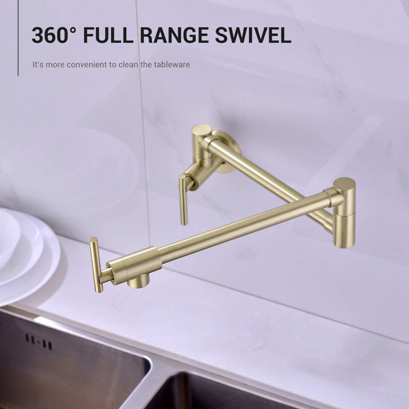 Pot Filler, Brushed Gold