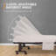 Porston Folding Bed with Mattress & Wheels, Adjustable Backrest Guest, White
