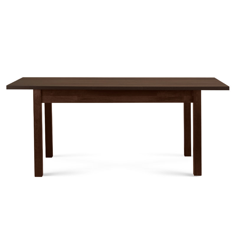 Silva Extendable Solid Wood Base Dining Table, Nut