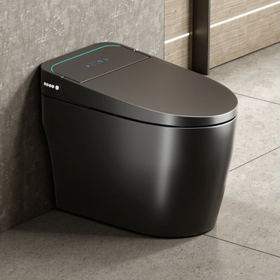 Smart One-Piece Toilet With Bidet, Auto Open/Close Seat, Warm Water & Dryer, Hands-Free Operation