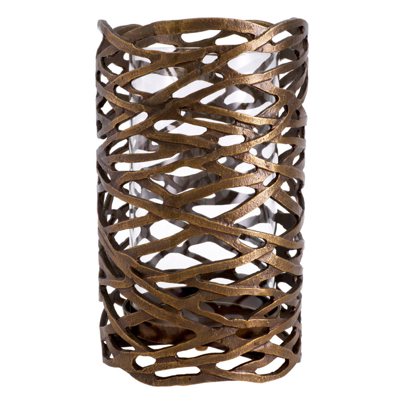 Lanai Hurricane Candle Holder, 13.78" H x 8.46" W x 8.46" D