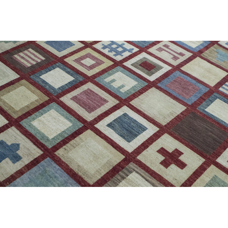 Pakistan Gabeh Wool Patchwork Area Rug