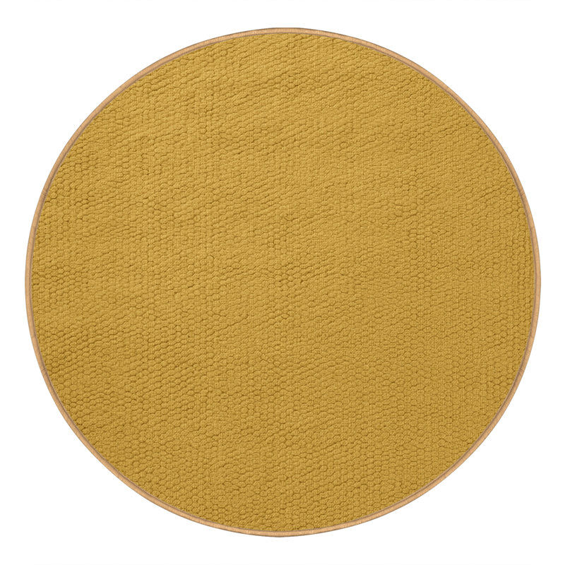 Machine Washable Trellis Brown Area Rug, Round 4'