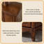 37.4"American-style solid wood brown chest of drawers storage cabinet
