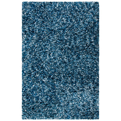 Poisson Shag Hand Loomed Performance Solid Color Rug