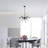 Abaan Antique Black 6-light 25" Sputnik Chandelier