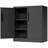 Metal Storage Cabinet With Lock, 2-Door Garage Storage Cabinet With 2 Adjustable Shelves, Heavy Duty Steel File Cabinet For Home, Office, Garage, School (Black, 35.4"H)