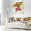 Crâne de Sombrero avec fleurs - coussin décoratif imprimé floral-29882122-89810754